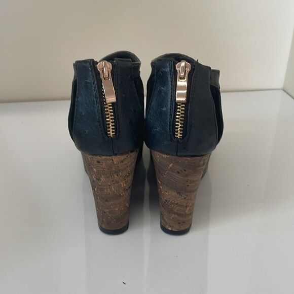 Cri De Coeur Cork Wedges with Dotted Leather Upper - Picture 3 of 8